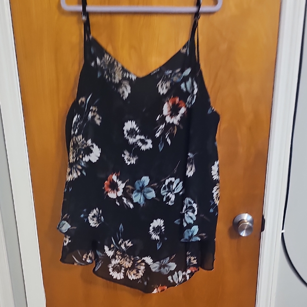 Torrid Black Floral Camisole
